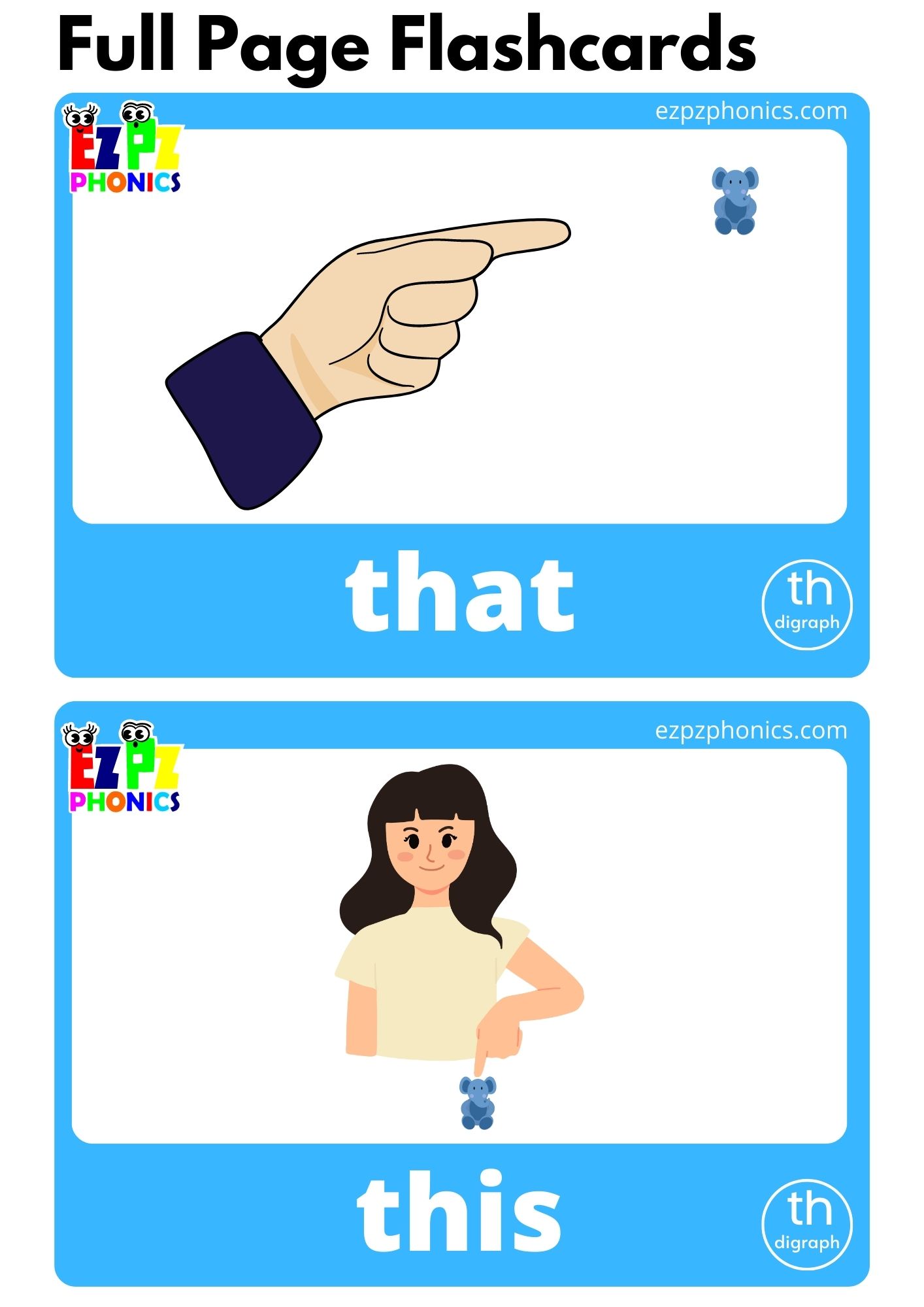 TH Digraphs Phonics Flashcards with Images and Words Download Free Printable PDF or View Online For Teachers and Homeschool Parents to Teach Kindergarten and Preschool Children